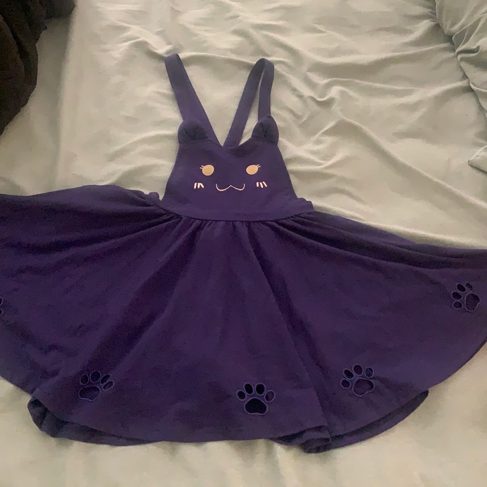 Cute overall mini dress with pockets preowned